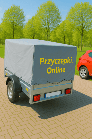 Przyczepa jednoosiowa bez hamulca z ładownościa do 600kg