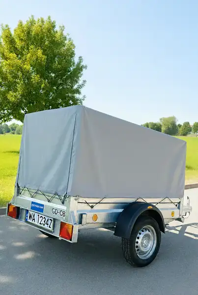 Przyczepa jednoosiowa bez hamulca z ładownościa do 600kg