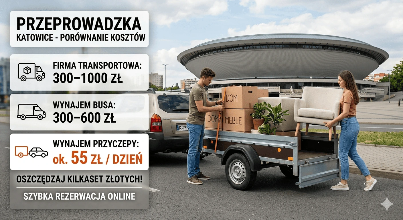tani transport przyczepą