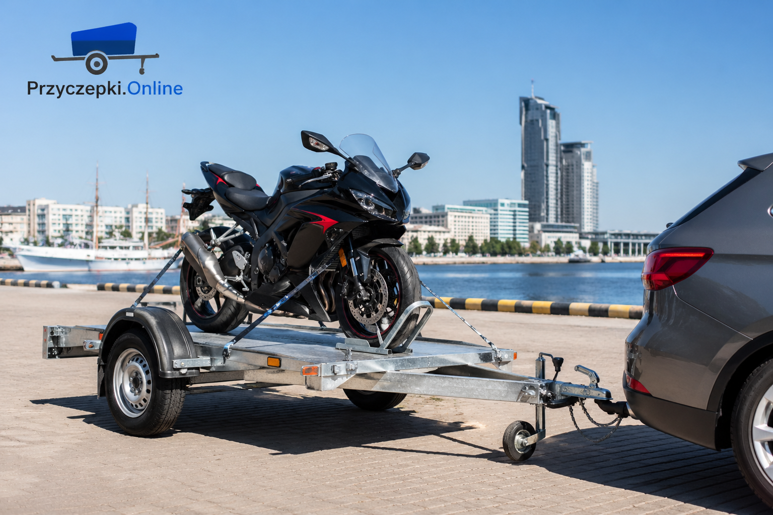 Przyczepa na motor wynajem gdynia